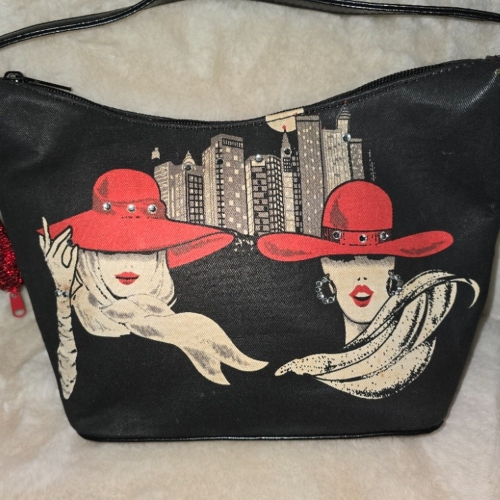 Stylish Black and Red Women's Bag